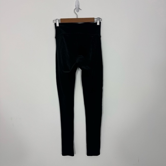 SPANX Black Velvet Tummy Control High Waisted Tights Leggings Size Small EUC - Picture 5 of 15